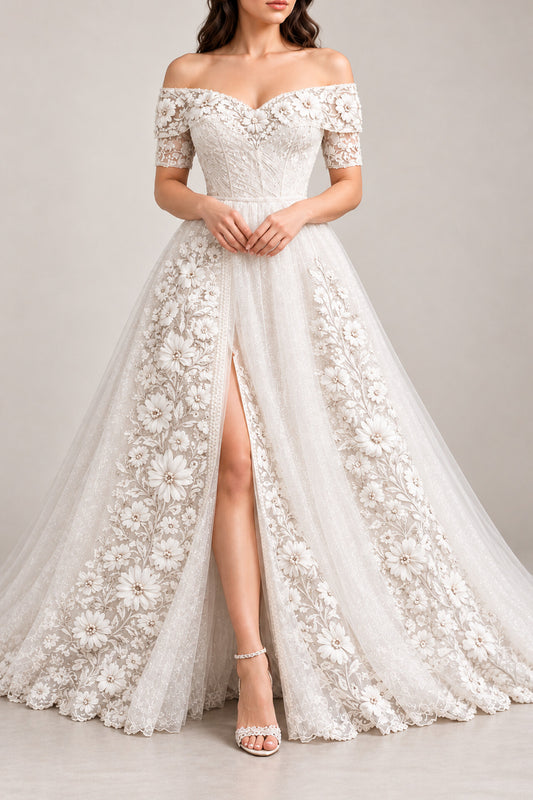 Vestido Largo Bordado 564